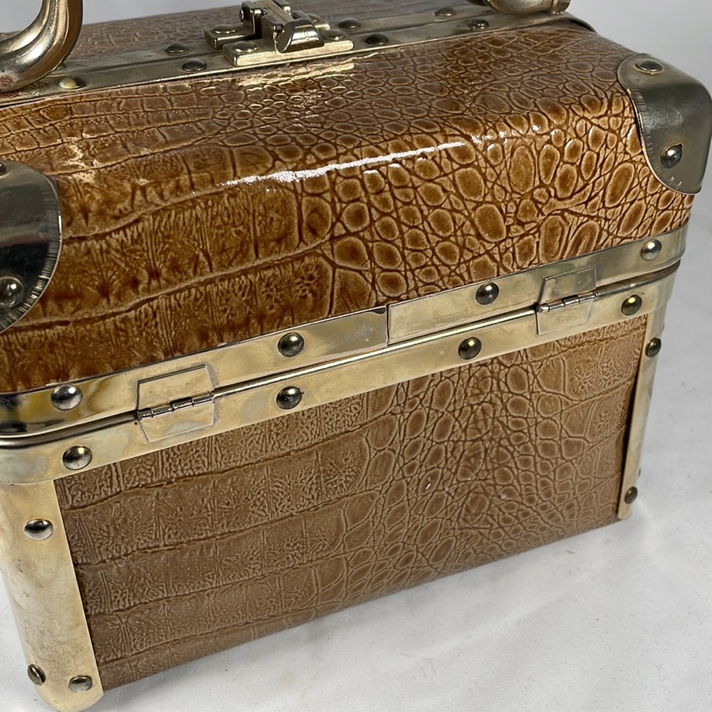 Italian Train Case Box Purse Vintage Gem